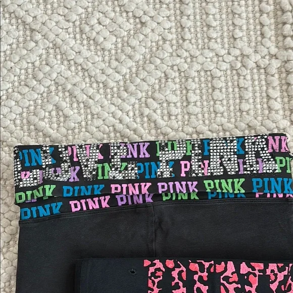 PINK Victoria's Secret Black Shorts with Pink Logo (Bundle) - Picture 3 of 6